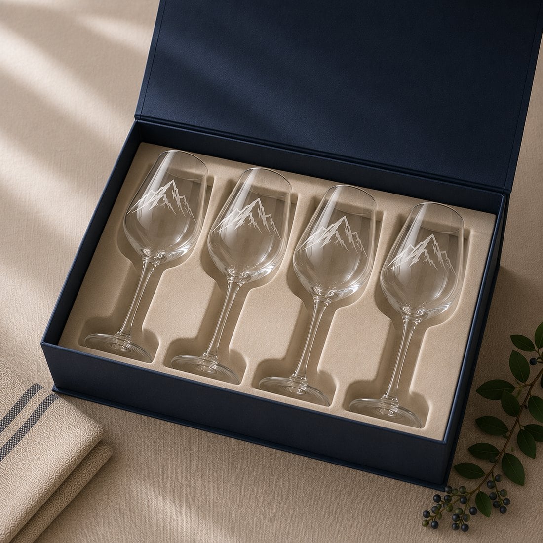 Personalized wine glasses as gifts