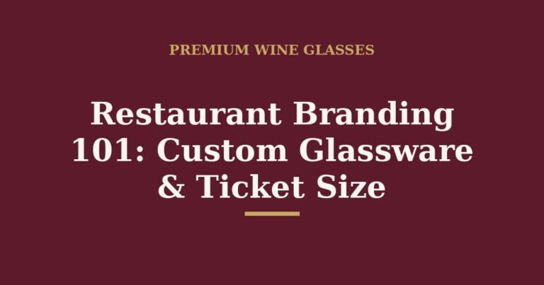Restaurant branding 101 — custom glassware and ticket size