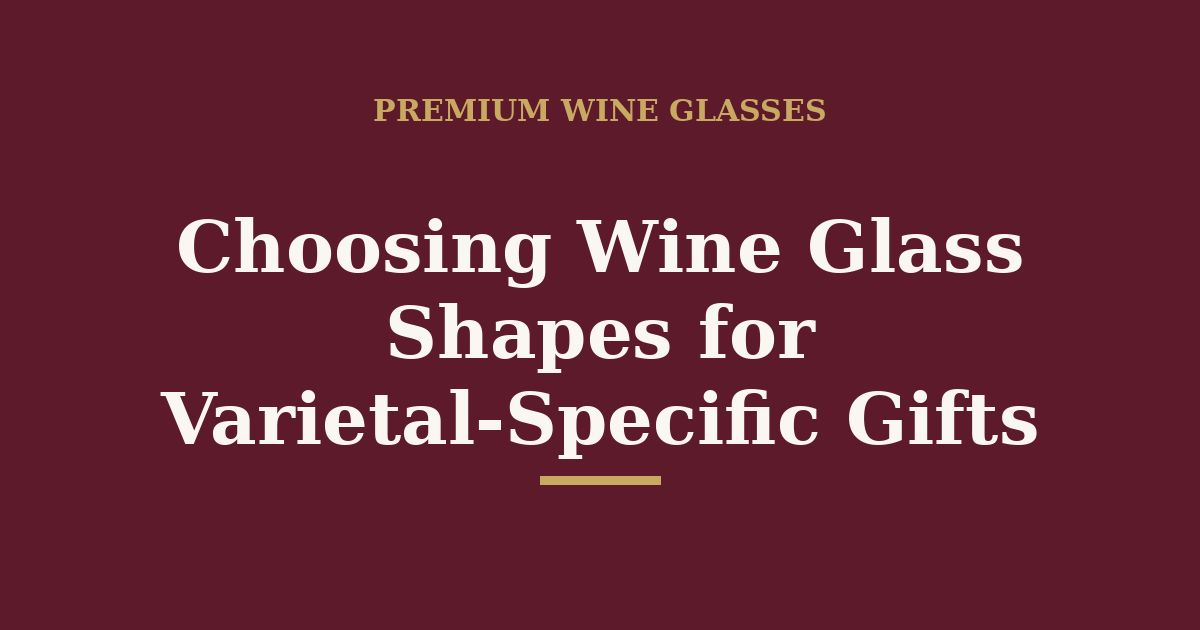 Choosing wine glass shapes for varietal-specific gifts