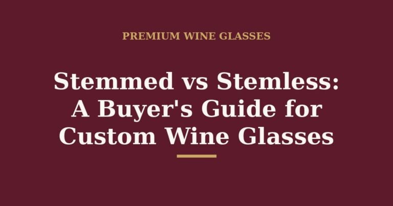 Stemmed vs stemless — a buyer guide for custom wine glasses