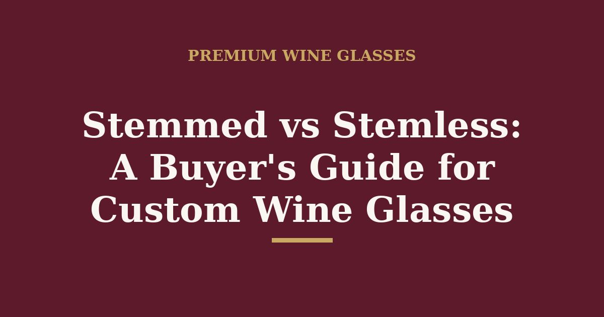 Stemmed vs stemless — a buyer guide for custom wine glasses