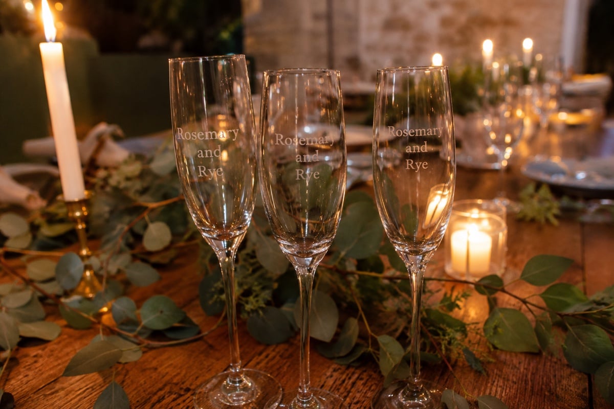 Personalized wine glasses as gifts